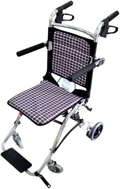 Transport Ultra Light 15 lb Foldable Aluminum Wheelchair for Traveling Boarding