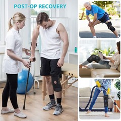 Hinged Knee Brace Sleeve Compression Support Meniscus Joint Pain Arthritis Sport