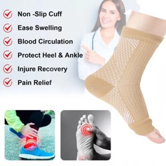 3 Pairs Open Toe Compression Socks Ankle Support Pain Relief Non-Slip Breathable