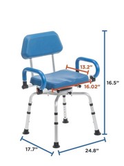 Journey SoftSecure 360 Degree Rotating Shower Chair – Shower Seat with Adjust…