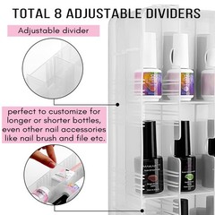 Makartt Nail Polish Organizer Clear Universal Nail Polish Holder For 48 Bottles