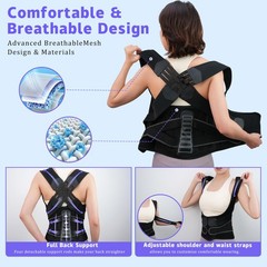SFSSCDF Back Brace Posture Corrector for Women and Men Vertical M