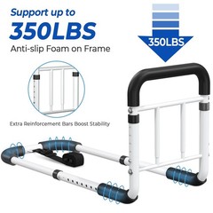 Adjustable Bed Rails for Seniors – Non-Slip Handle, Tool-Free, 350 LBS Support