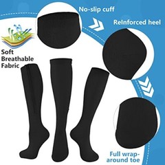 2Pairs Compression Socks with Zipper, Stretchable Zip Up Compression Socks, L-XL