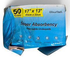 50 Count Super Absorbent Disposable Underpads – Leakproof Quick Drying, 17″ x 13