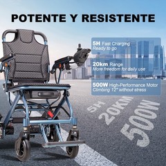 Foldable Power Wheelchair 500W Dual Mode Portable Mobility Scooter Lightweight
