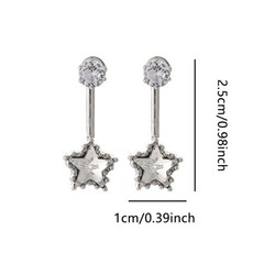 Allergy Safe Twinkle Star Studs Everyday Wear Zinc Alloy Fashion Accessory