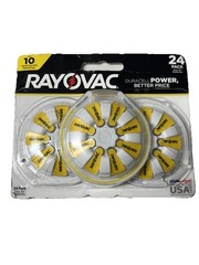 24 Pack – Rayovac 1.45V Hearing Aid Batteries, Size 10