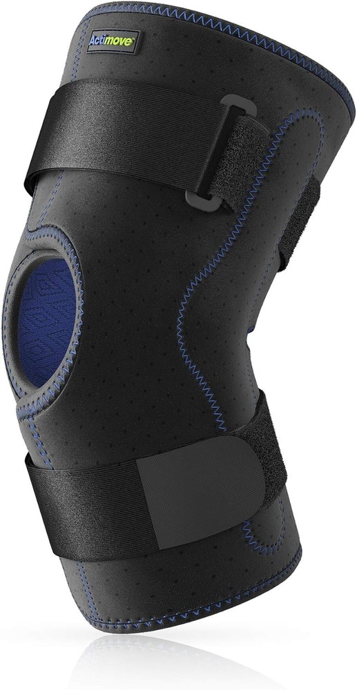 Actimove Knee Brace Wrap Around, Simple Hinges, Condyle Pads X-Small (Black)