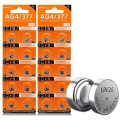 Cotchear 20 pcs AG4 Alkaline Batteries 1.5V GA4 LR626 SR66 377A Coin Button…