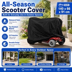All Season Mobility Scooter Cover 55in Waterproof Heavy Duty Wheelchair Rain Sun