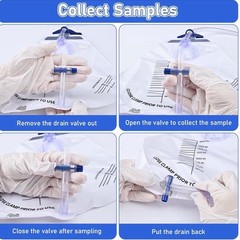 2000Ml Catheter Bags for Men and Women 3 Pack Professional Urinary Drainage Bags