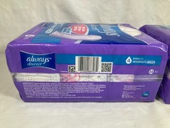 2 x 54 pads~ Always Discreet Moderate Long Absorbency 4 Drop Base Pads