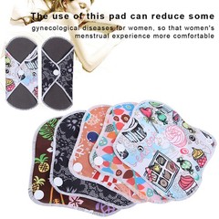 Menstrual Pad Reusable Waterproof Bamboo Charcoal Fiber Cloth Washable Women