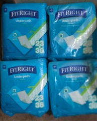 FitRight Comfortable Unisex Underpads 23″x36″ XL Pads Kids Adults Pets – 15 Pads