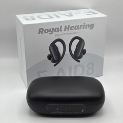 Royal Hearing F-aid 8 Bluetooth Hearing Aid With Charging Case – Black Color