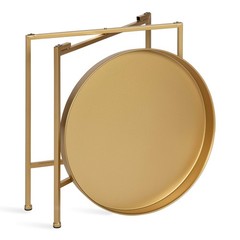 Kate And Laurel Celia Glam Round Side Table 18.25 X 18.25 X 22 Gold Modern