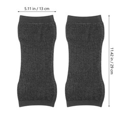 Dark Grey Wool Brace Pad Cashmere Thermal Leg Sleeve NonSlip Kneecap Men Women