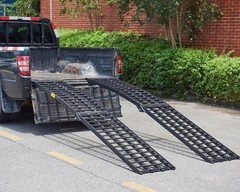 10ft Motorcycle Ramp 1500LBS Capacity, 120″x17.7″ Black Truck Ramps, W:17.7″