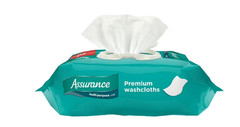 Assurance Premium XL Washcloths for Adults, Disposable & Pre-Moistened 192 Count