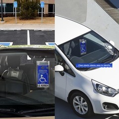 2x Handicap Placard Holder Auto Ultra Transparent Disabled Parking Permit Sign
