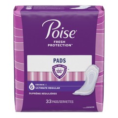 Poise Incontinent Pad 3.5 x 16″ Regular Length Ultimate Supreme 132 Ct