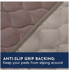 Leakproof Anti-Slip Washable Seat Pad Strong Absorbency 22 x 21 in Brown