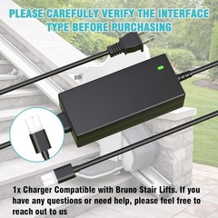 2402 Stair Lift Charger Compatible with Bruno Stair SRE-1540, SRE-1550, SRE-2000