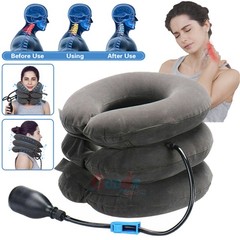 Adjustable Inflatable Neck Pillow Travel Cervical Neck Traction Collar Brace