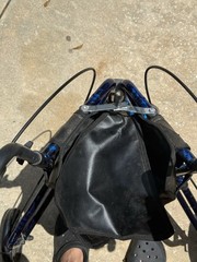 Carex Triangular Rolling Walker w/Custom Blue Marble Finish + Oxygen Tank Holder