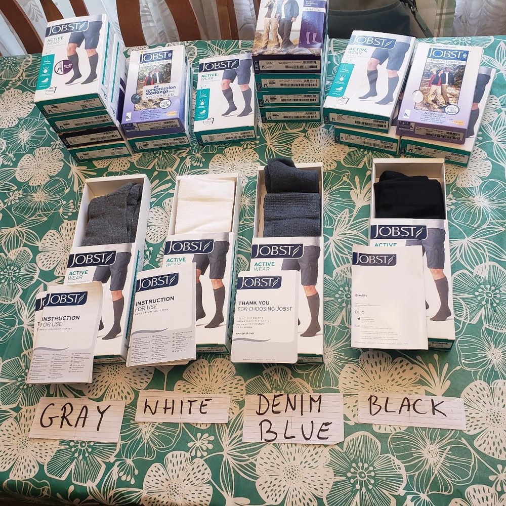 Jobst Active Wear Unisex Men Women Knee REG / FULL CALF Socks Compression 15-20