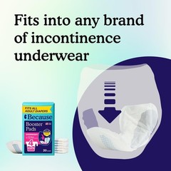 Overnight Booster Pads – Adds 4 Cups of Leak-Proof Absorbency for Adult Diapers