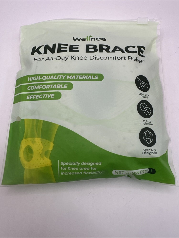 Wellnee Knee Brace For All Day Knee Discomfort Relief. One Size Fits All