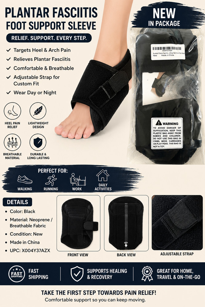 Plantar Fasciitis Night Splint Foot Brace Heel Arch Support Drop Foot Pain Relie