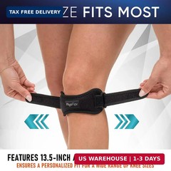 PhysFlex 2 Pack Patellar Tendon Support Strap – Knee Brace for Pain Relief, Pate
