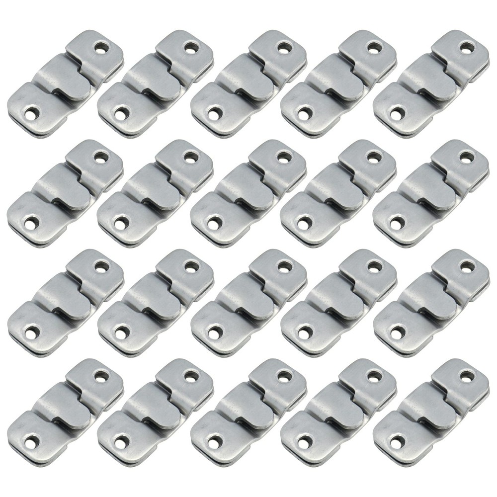 S SYDIEN 20 Pcs Sectional Couch Connectors Furniture 44x19mm, Silver