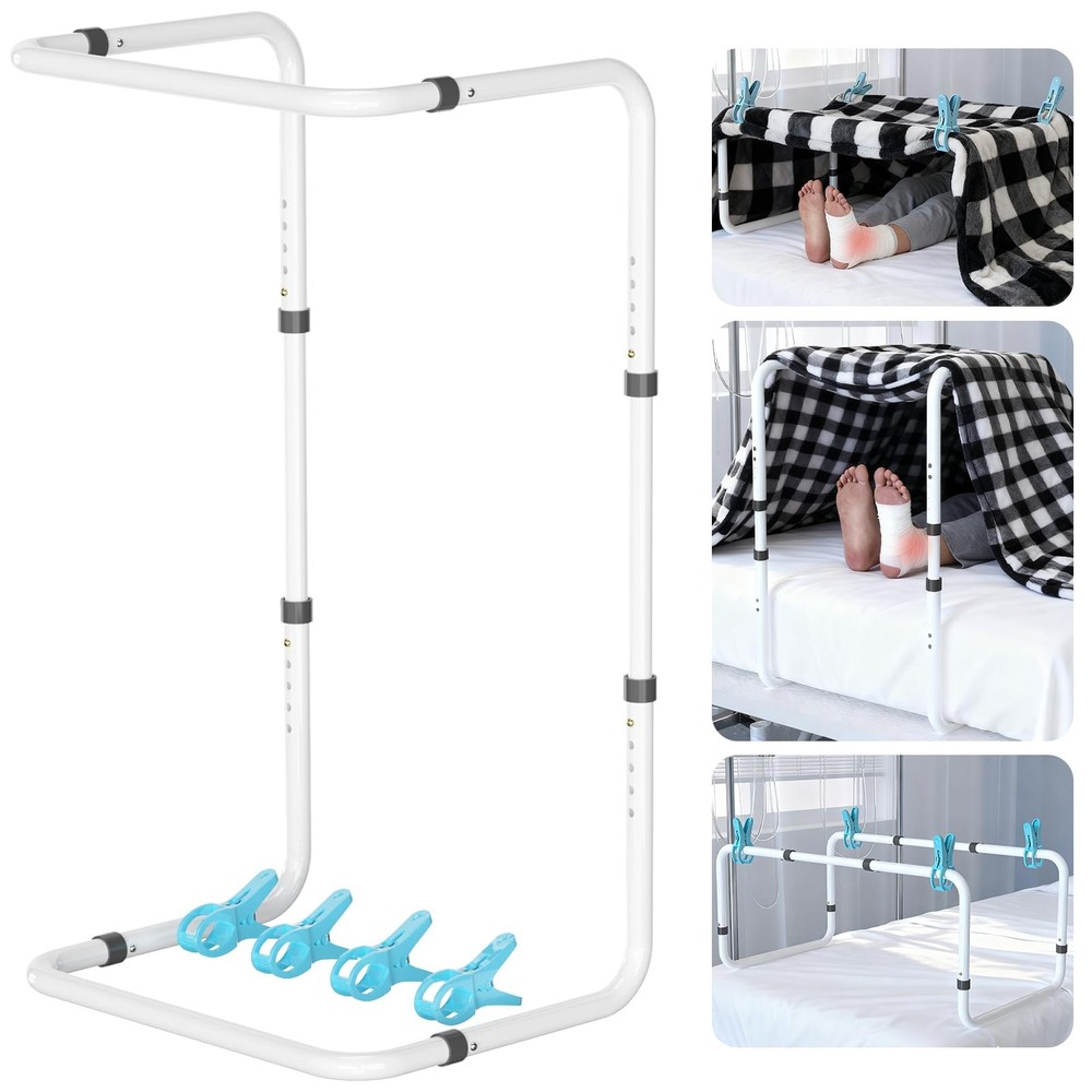 Blanket Lifter for Feet, C-Shaped Bed Cradle Frame for Foot of Bed, Adjustabl…