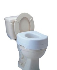 White Portable Elevated Raised Toilet Seat Riser for Toilet