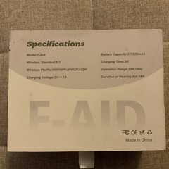 Royal Hearing F-Aid Bluetooth 5.3 Hearing Aid Earbuds Black Charging Case 18H