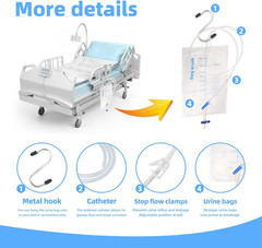 Latex External Catheter Set Self-Sealing Leg Bag 500ml + 2000ml Urine Bags