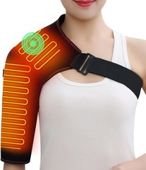 Cordless Portable Shoulder Heating Pad & Massager, Heating Vibration Shoulder