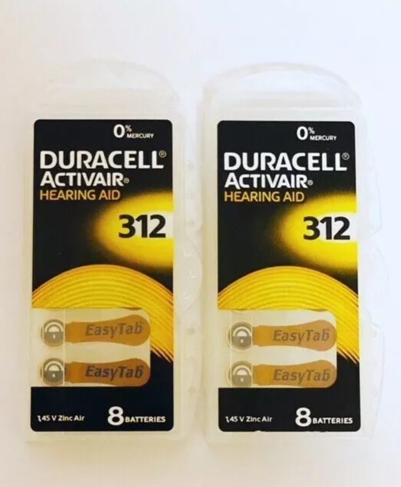 Duracell Activair Hearing Aid Batteries Size 312 (8 to 80 Batteries)