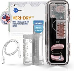Redux Ultra Dry & Charge Hearing Aid Dryer Dehumidifier Heatless Drying Portable