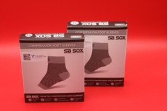 SB Sox Compression Foot Sleeves Targeted Arch Support Size M 2 Pair