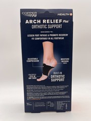 2x COPPER FIT ARCH RELIEF PLUS ORTHOTIC SUPPORT ADJUSTABLE ONE SIZE NIB MR 861