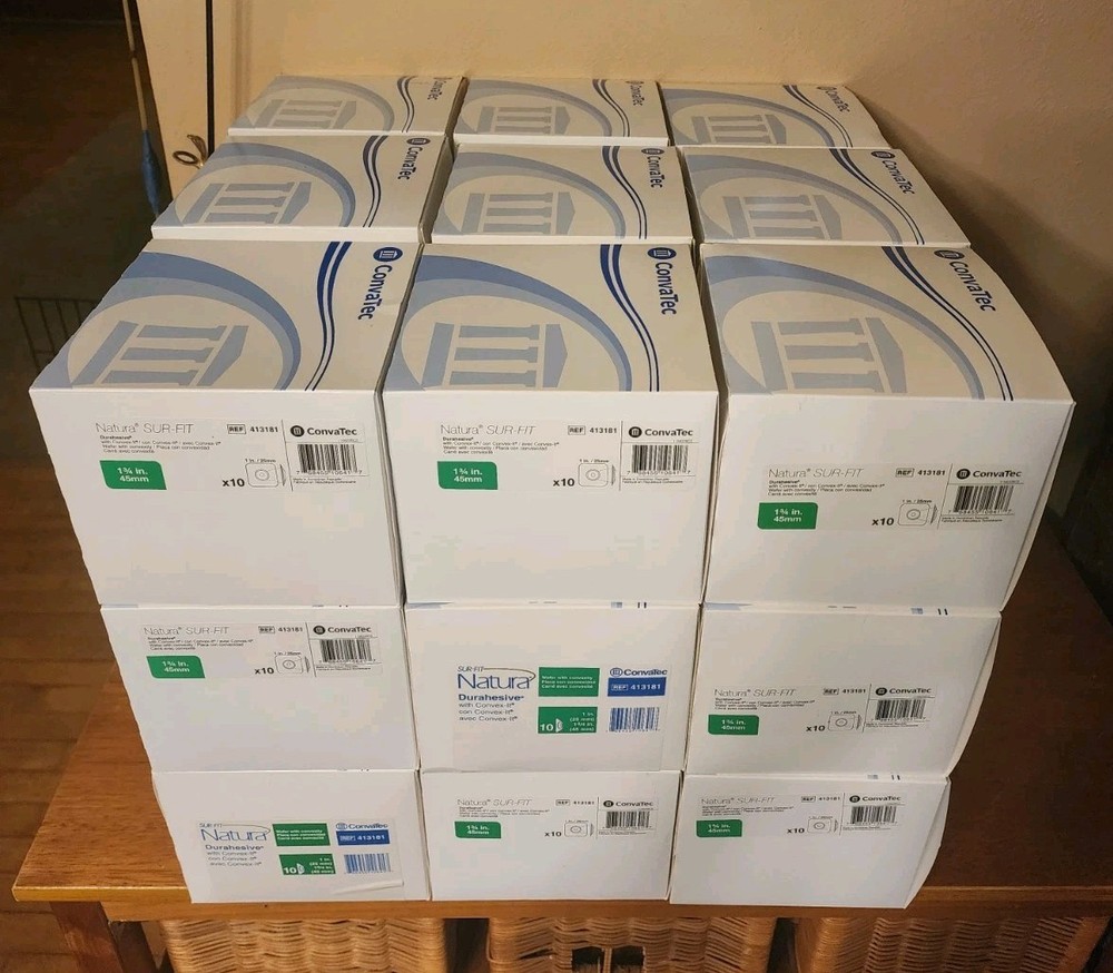 27 BOXES ConvaTec 413181 SUR-FIT Natura Moldable Convex Skin Barrier 1 3/4″