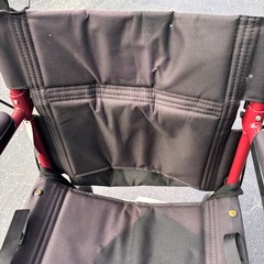 Medline Excel Lightweight Transport Wheelchair Red Folding w/ Hand Brakes &