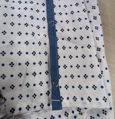 Medline 2-Pack Demure Print Hospital IV Gown One Size Fits All pockets tie snaps