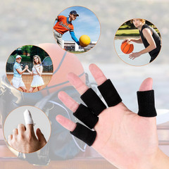 10Pcs Black Sport Finger Sleeves, Finger Sleeves Protectors, Elastic Finger S…