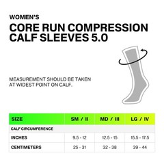 Core Run Compression Calf Sleeves 5.0, Dark Blue, Women, III